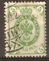 Finland 1901 5p Green. SG162.